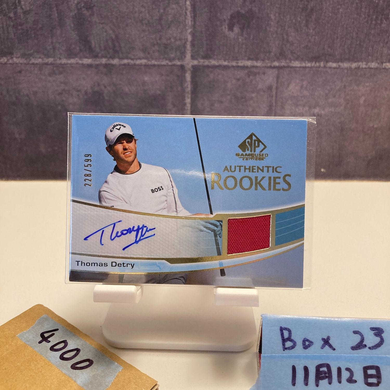 Upper Deck SP Game Used Edition Thomas Detry 228/599 直筆サイン