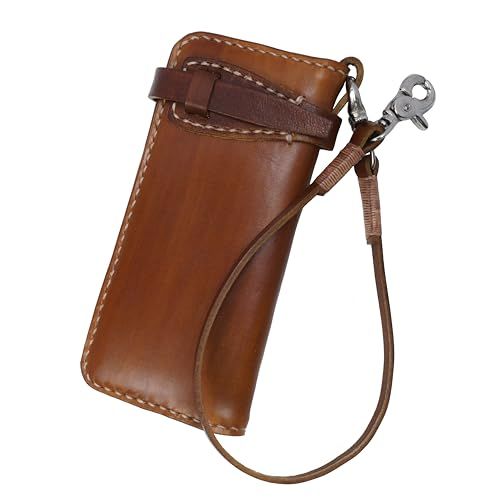 ASIAN ZACCA バイカーズウォレット 長財布 ウォレットチェーン セット ライダースウォレット レザーウォレット 二つ折り 財布 メンズ 本革 ヴィンテージ 革財布 牛革 メンズ長財布 ロングウォレット 長サイフ アメカジ コンチ 64 a 01787