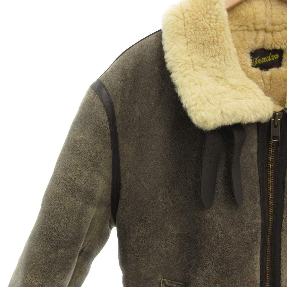 フリーダムFREEDOM B-3フライトジャケット ムートン 38 ジップアップ