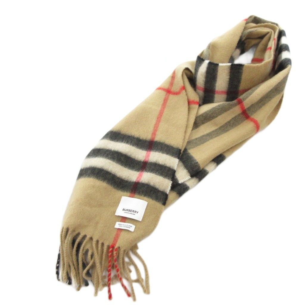 BURBERRY LONDON バーバリーロンドン マフラー カシミヤ100% 極美品】バーバリーロンドン カシミヤ100% マフラー ネイビー ノバ