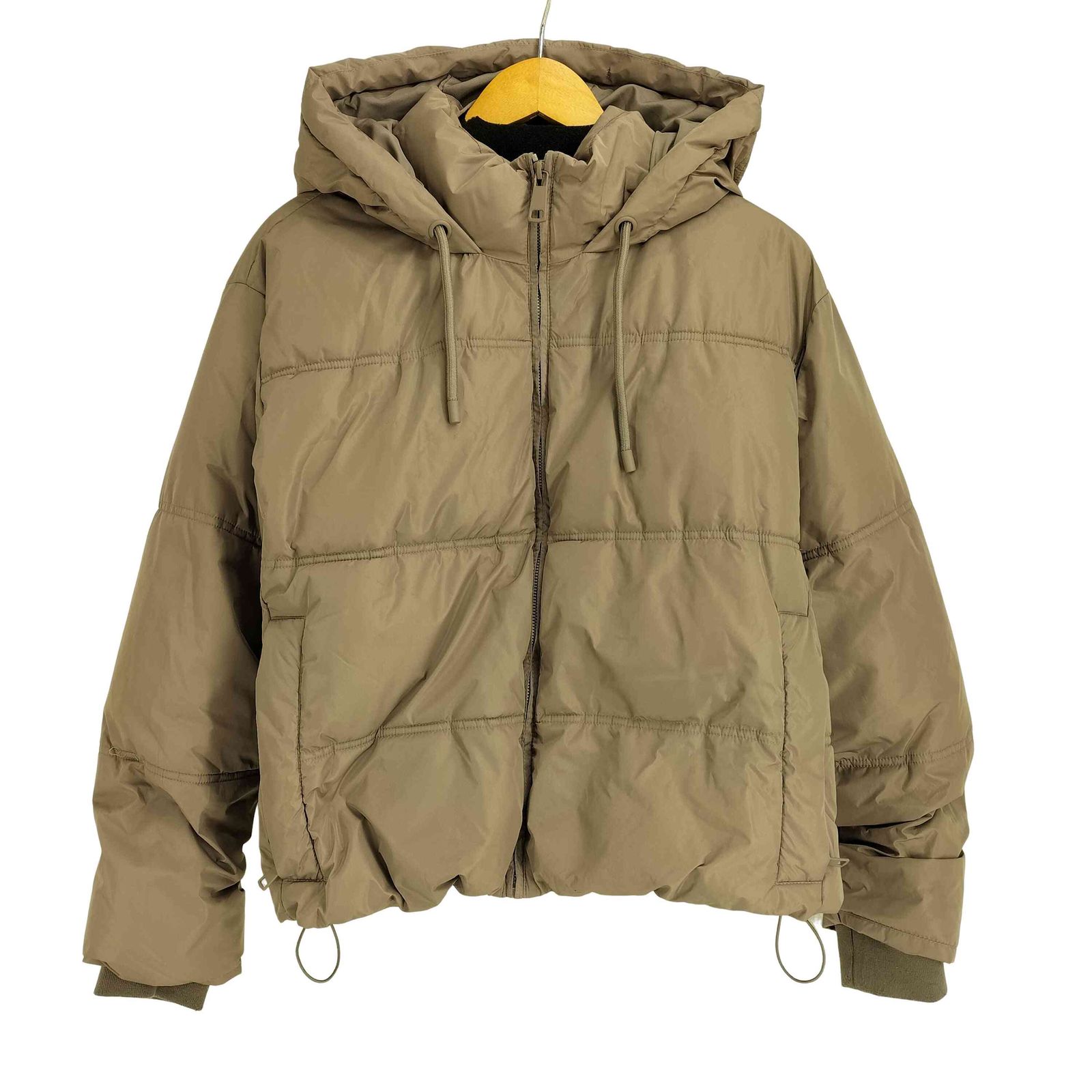 ザラ ZARA フーデッド 中綿 ダウンジャケット レディース import：L 