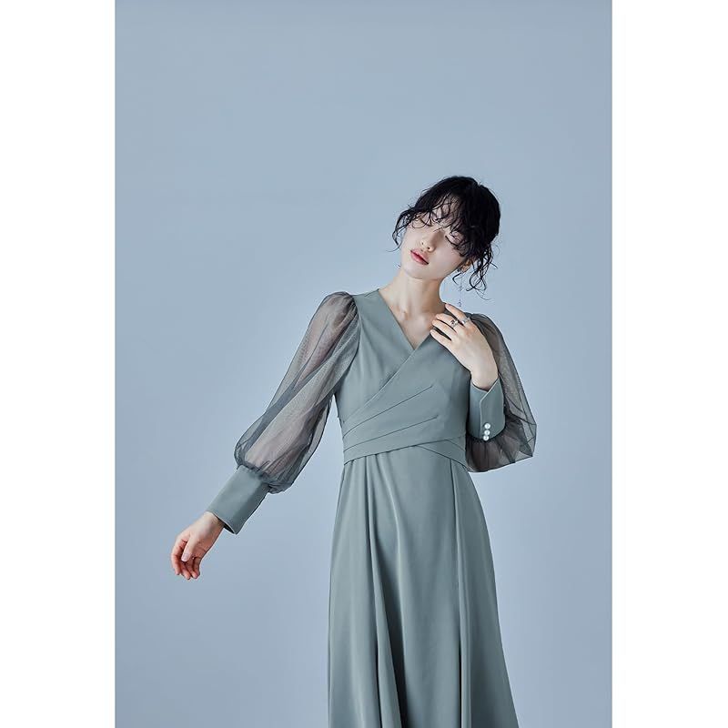 niana] クロスデザインブラウスセットドレス パーティードレス 結婚式