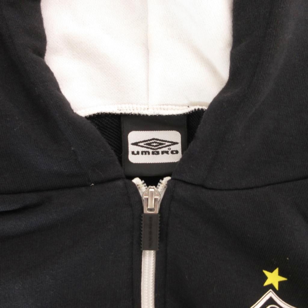 アンブロ UMBRO ジップアップパーカー S 紺 ネイビー 白 ホワイト