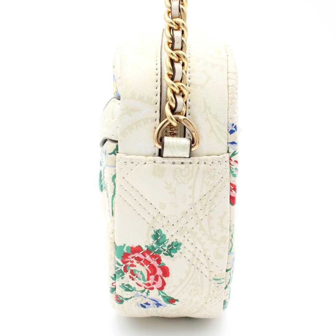 未使用級】TORY BURCH フレミング 花柄 ショルダーバッグ レザー 