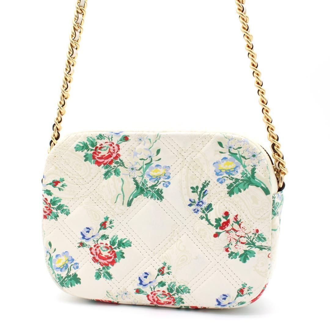 未使用級】TORY BURCH フレミング 花柄 ショルダーバッグ レザー 