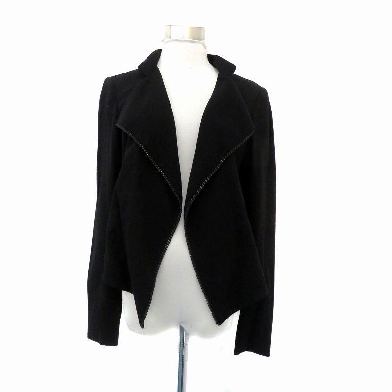 セオリーリュクス theory luxe ジャケット ミドル丈 前開き 38 M 黒