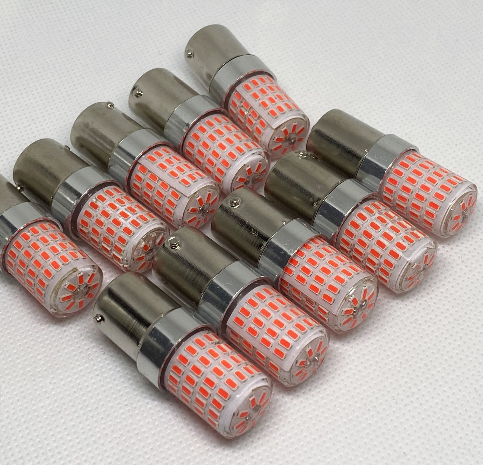 S25 LED 24V シングル マーカー球 バスマーカー 平行ピン BA15S 赤