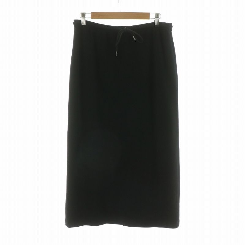 セオリー Theory 23AW DOUBLE KNIT LT N PO SLIP SKIRT ダブルニットLT N POスリップスカート ロング M ブラック 01-3307016-050-904 /NQ