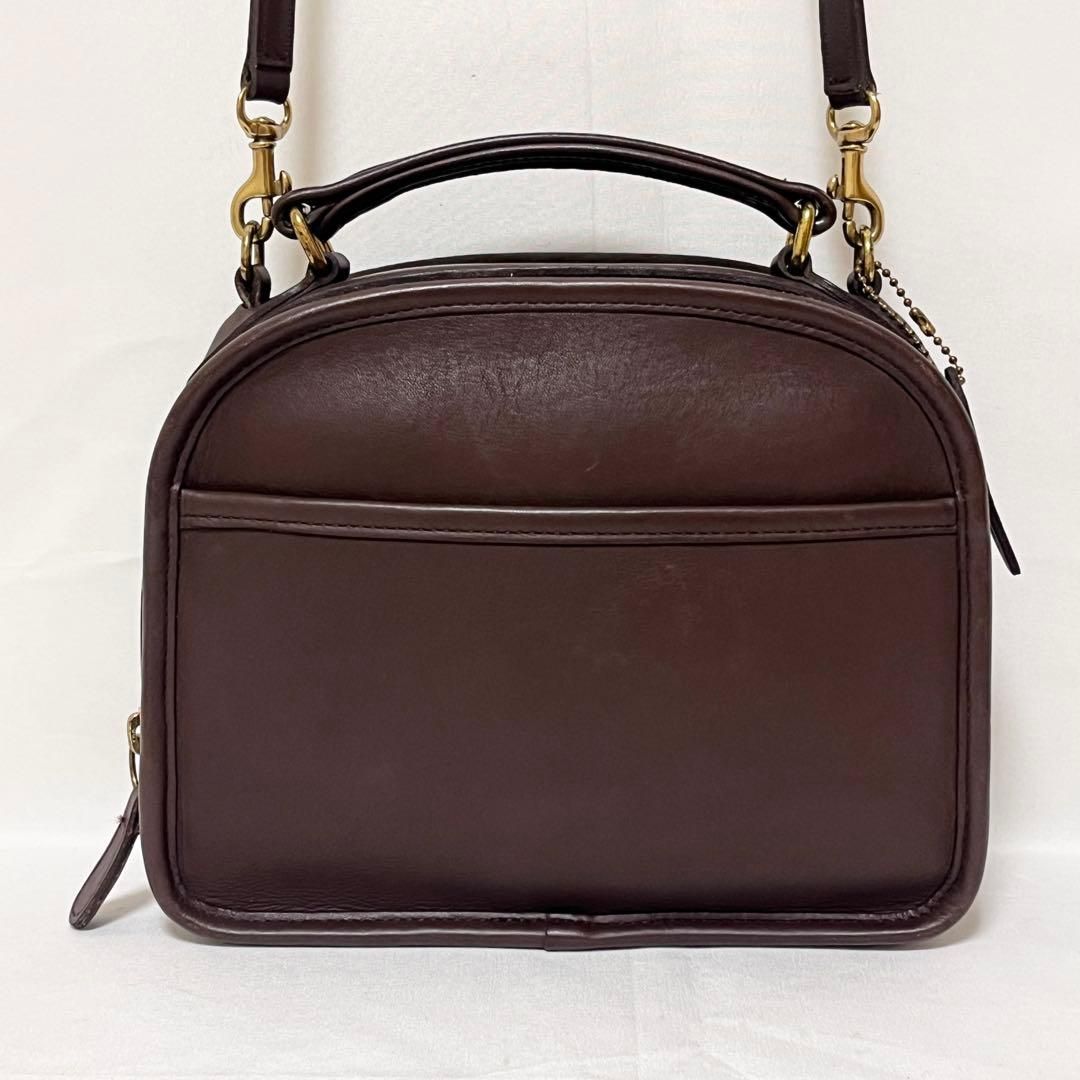 美品　COACH オールドコーチ　2way ショルダーバッグ　USA製　ブラウン OLD COACH オールドコーチ 2wayショルダーバッグ ハンドバッグ グラブ