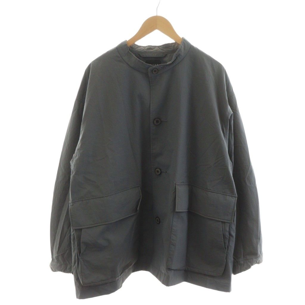 最終UNITED TOKYO ノーカラージャケット グレー サイズ3 UNITED TOKYO ノーカラージャケット グレー レディースのノーカラー