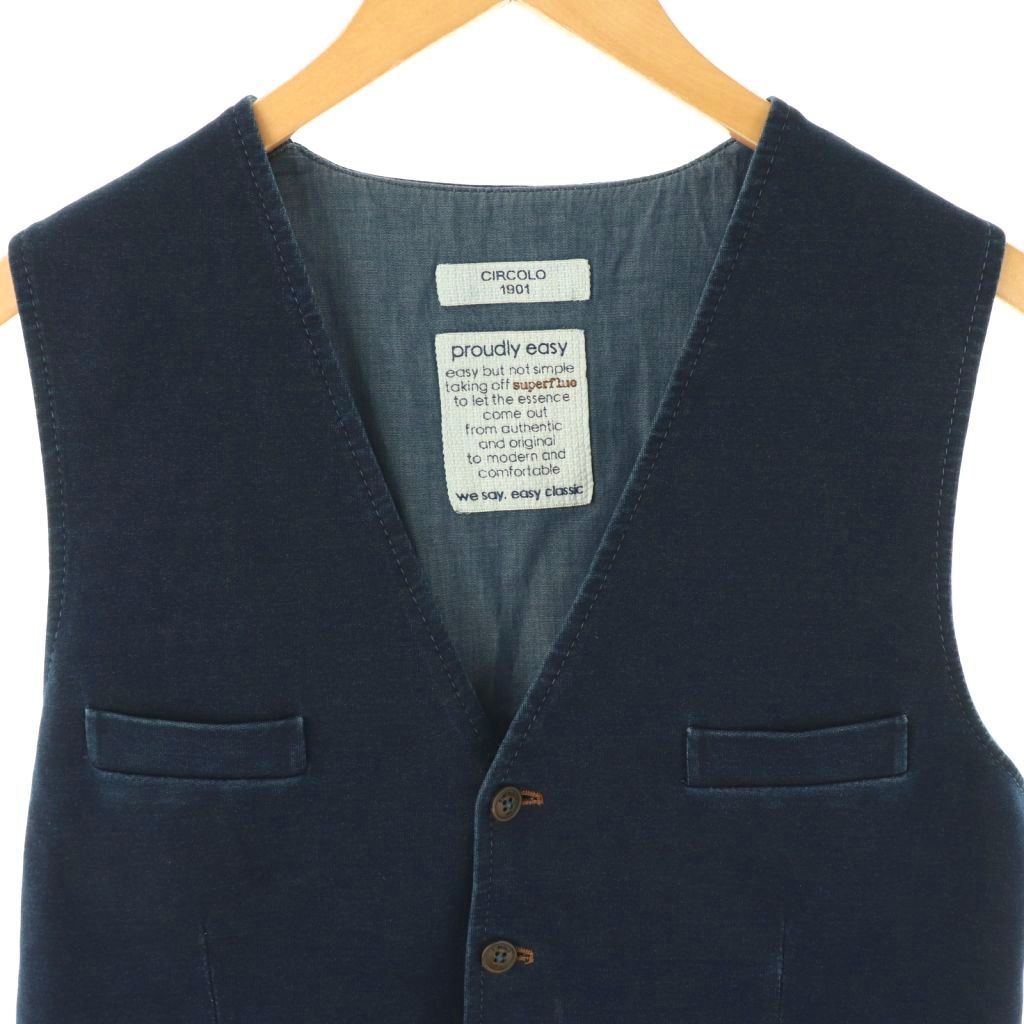チルコロ1901 CIRCOLO1901 ベスト 前開き コットン 46 紺 /NR - メルカリ