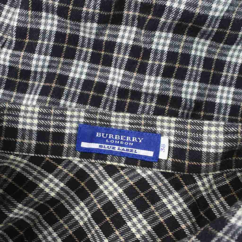 バーバリーブルーレーベル BURBERRY BLUE LABEL シャツ 38 紺 ネイビー