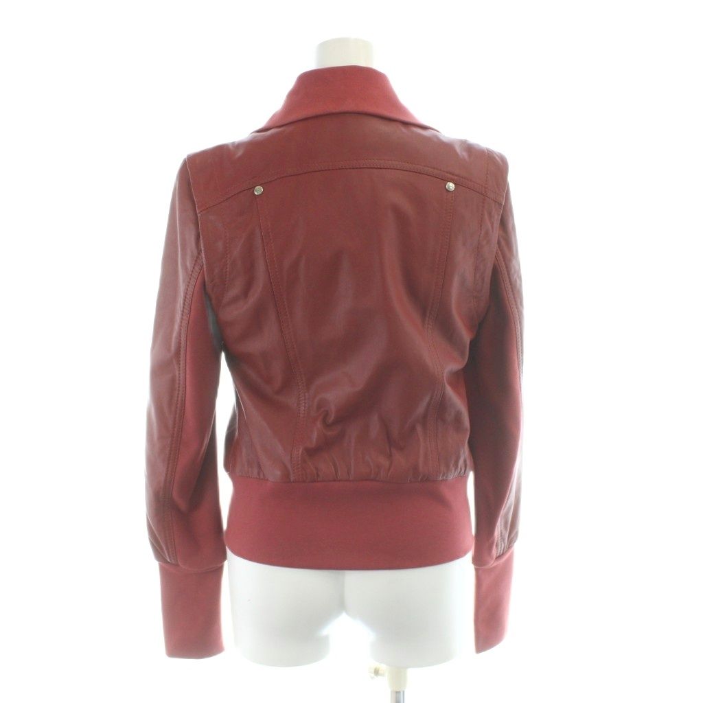 パトリツィアペペ PATRIZIA PEPE レザー ジャケット タグ付き 42 赤