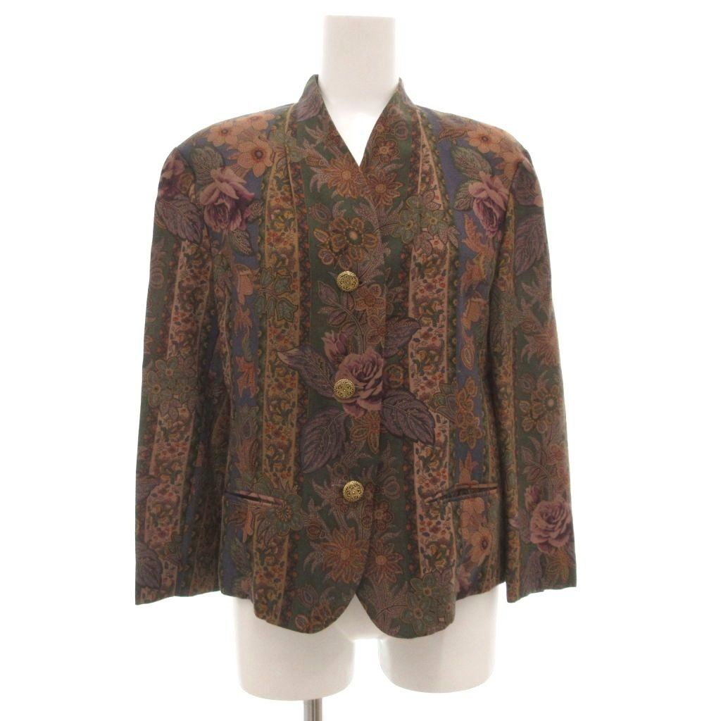 バーバリーズ Burberrys ヴィンテージ ノーカラージャケット 金ボタン