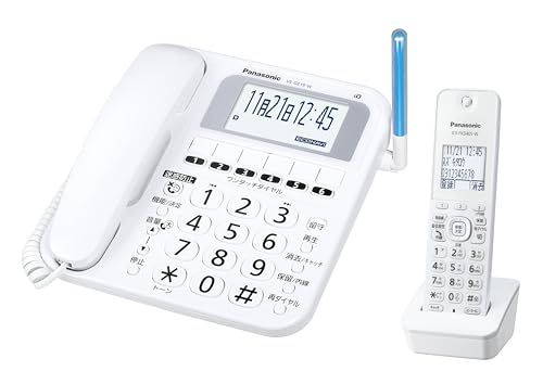 パナソニック デジタルコードレス 電話機 VE GE 19 DL W 迷惑電話 対策機能搭載 シニアモデル ホワイト 9420 ea 6 a