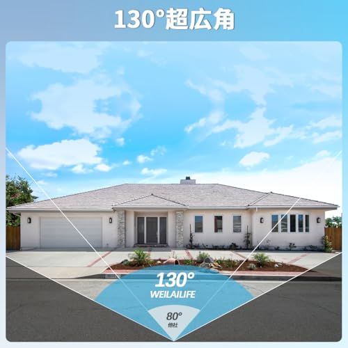 500万画素 130°超広角 HD AHD アナログ 防犯カメラセット屋外 屋内 有線防犯カメラ 2台監視カメラ 録画機セット 防犯カメラセットセキュリティ対策スマホ対応 18 d 9 fd 4 a