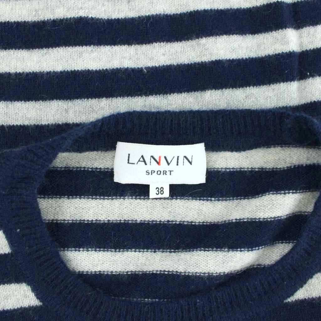 ランバン スポール LANVIN SPORT ニット 長袖 カシミヤ 38 紺 ネイビー