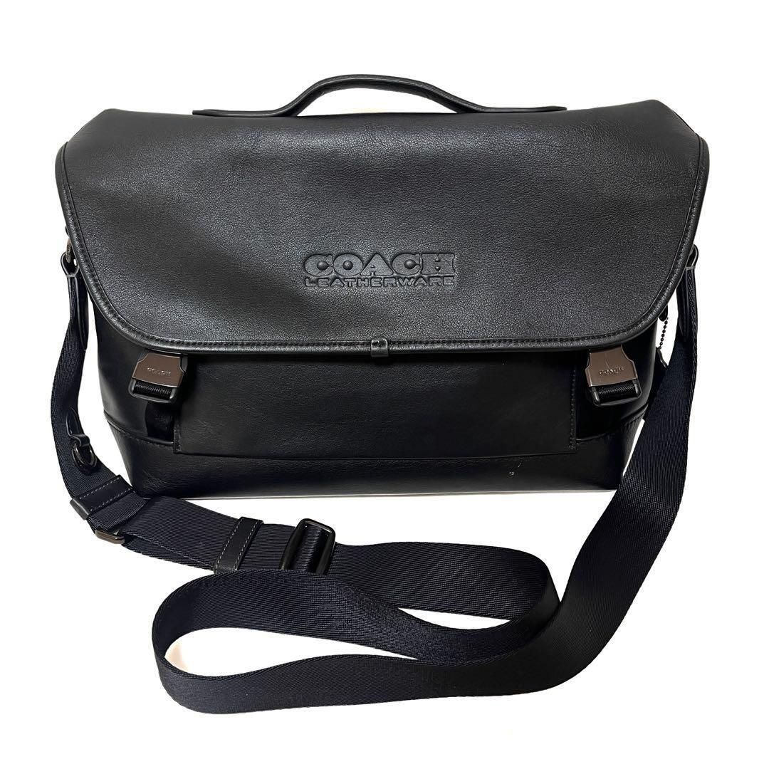 COACH コーチ 2way ショルダーバッグ レザー ブラック C2292 COACH コーチ 2way ショルダーバッグ レザー 革 ブラック 黒 メンズ