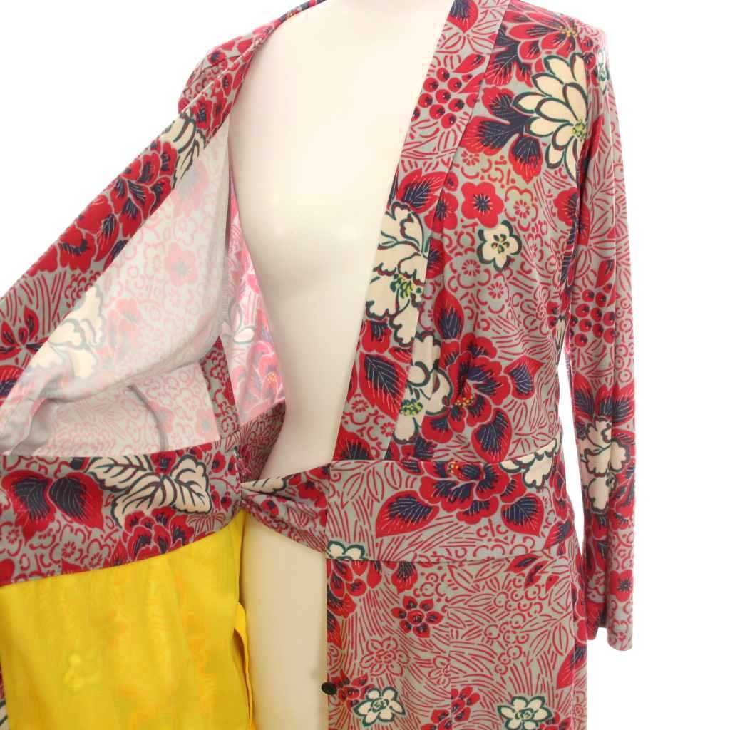 ケイミー KAY ME ラップ ワンピース ロング 長袖 7 赤 レッド グレー