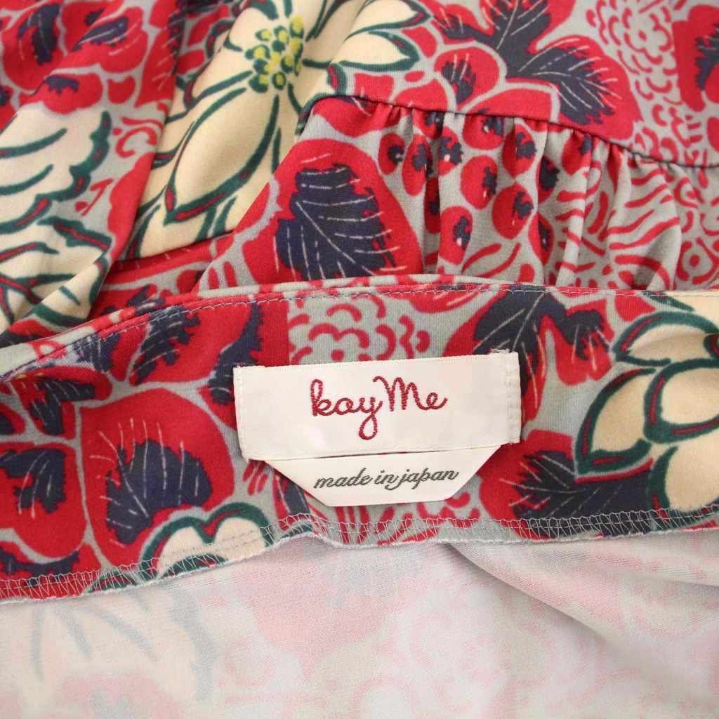 ケイミー KAY ME ラップ ワンピース ロング 長袖 7 赤 レッド グレー