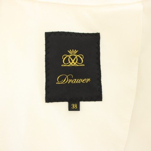 ドゥロワー Drawer ナナコ織りハーフスリーブノーカラージャケット  