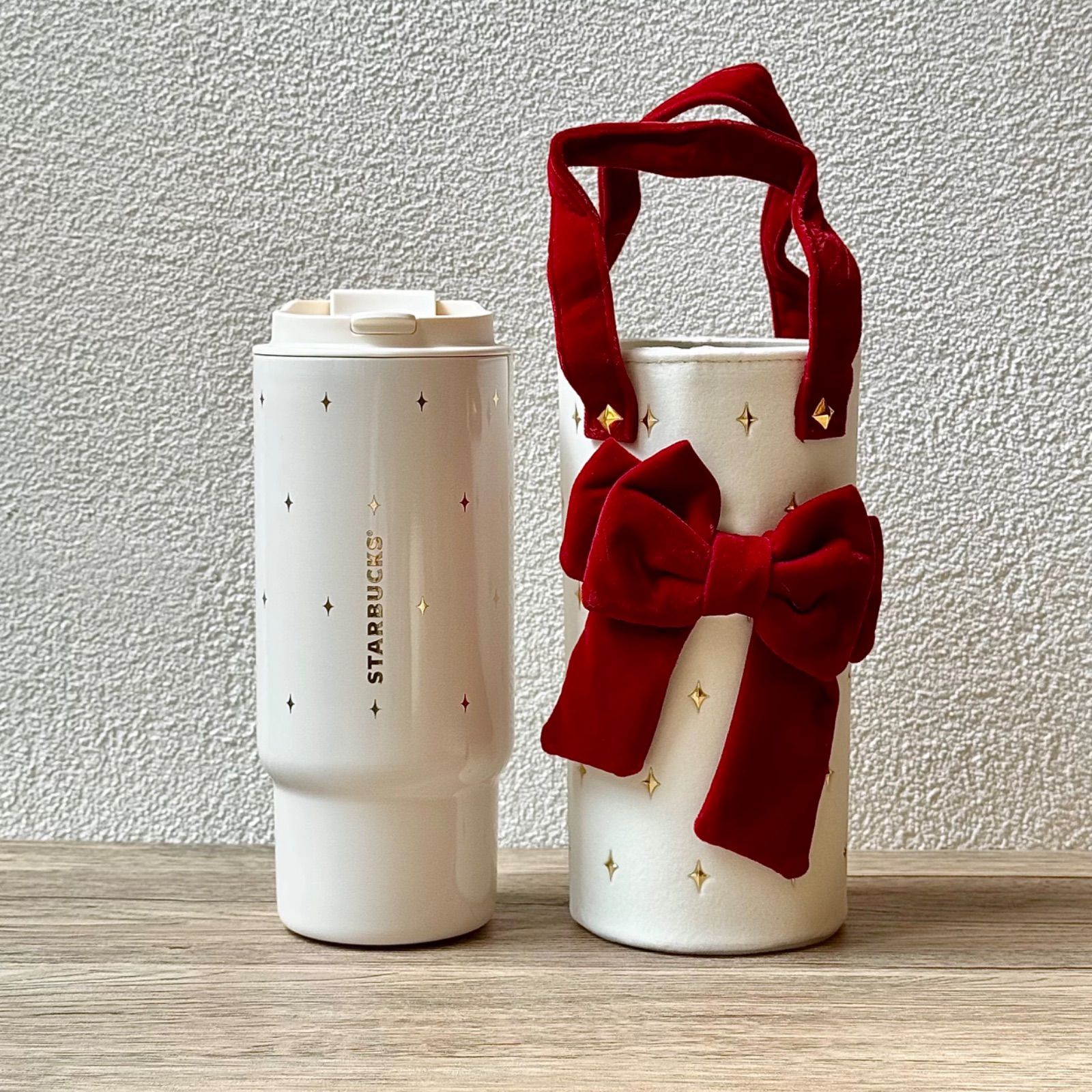 スターバックス ホリデー クリスマス ステンレスタンブラー リボン 
