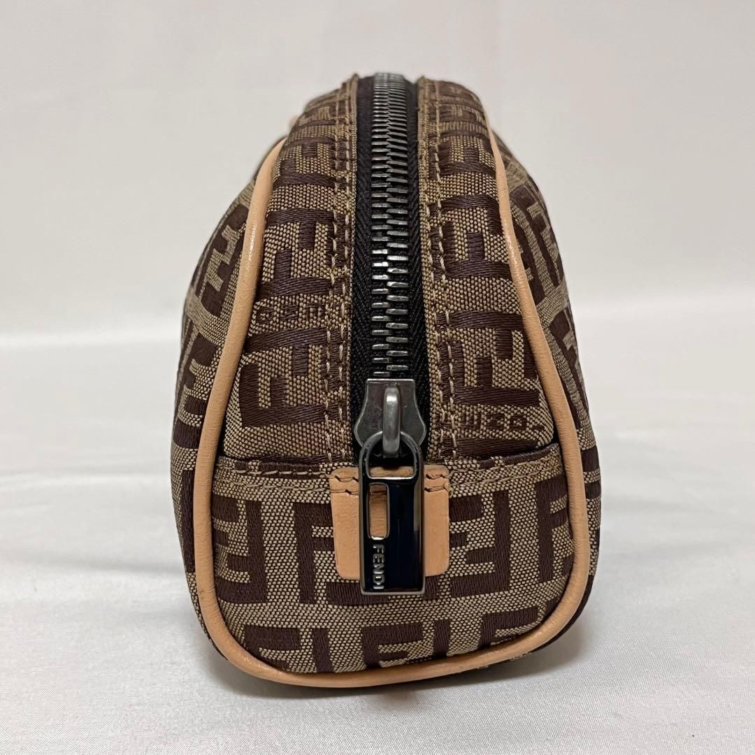 FENDI フェンディ ポーチ 小物入れ キャンバス ズッキーノ FF ベージュ
