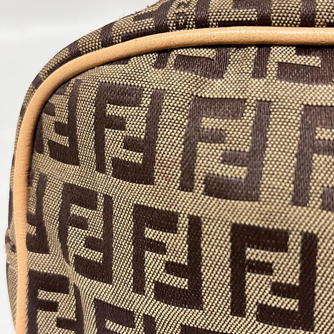 FENDI フェンディ ポーチ 小物入れ キャンバス ズッキーノ FF ベージュ