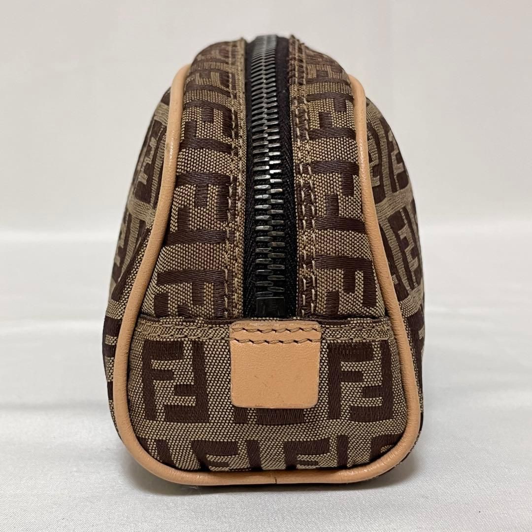 FENDI フェンディ ポーチ 小物入れ キャンバス ズッキーノ FF ベージュ