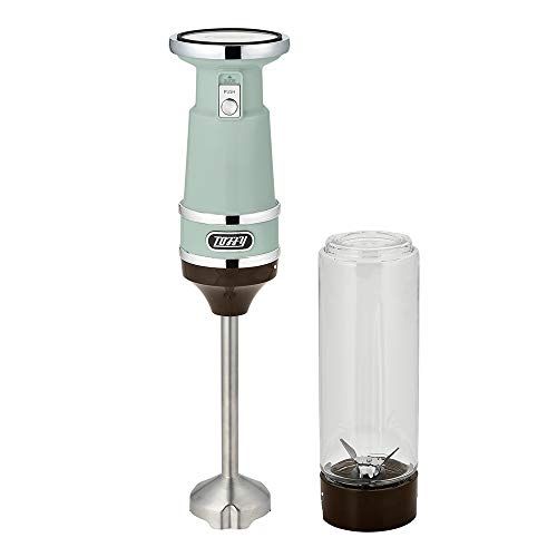Toffy トフィー ハンド ボトルブレンダー K BD 3 1台2役 2 in 1 つぶす 混ぜる スリム 軽量 無段階スピード調節 安全設計 離乳食 スムージー ポタージュ 下ごしらえ レトロ ペールアクア PA 4 aa 344 c