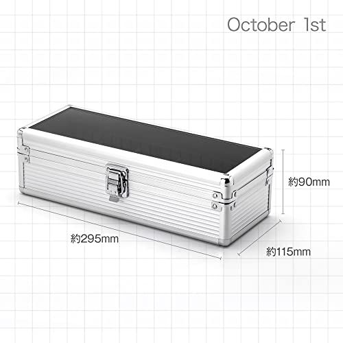  October 1 st 腕時計 ケース 5本用 収納 アルミ ボックス メンズ 時計 持ち運び 保管 インテリア用 Watch Box 耐衝撃 シルバー 自動巻き アクセサリー コレクション f 94 c 3835 その他 キッチン 食器