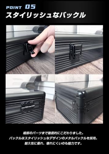  リコメン堂 時計収納ケース 5本 アルミ 高耐久性 クッション付き メンズ レディース ウォッチケース ブラック 9 fe 3 fd 95 その他 キッチン 食器