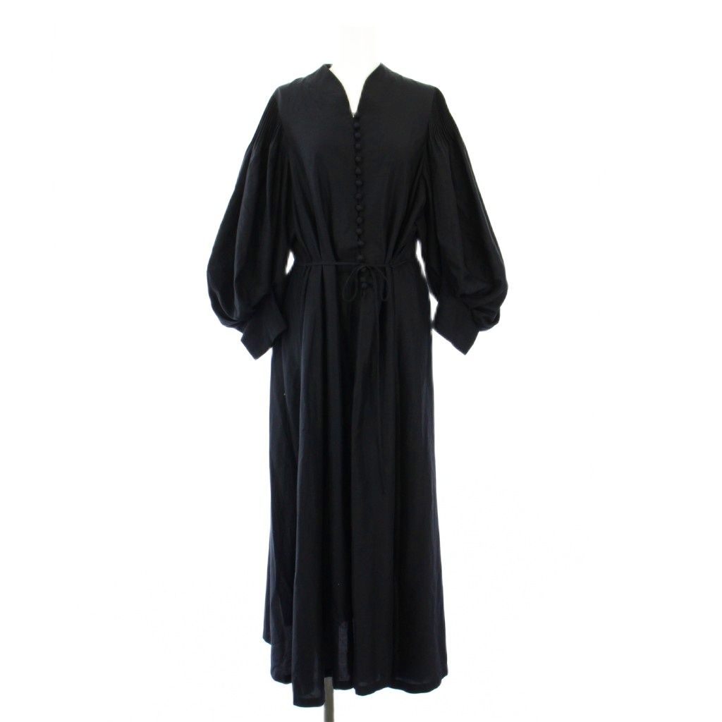 マメクロゴウチ Mame Kurogouchi Silk Cotton Puff Sleeve Dress