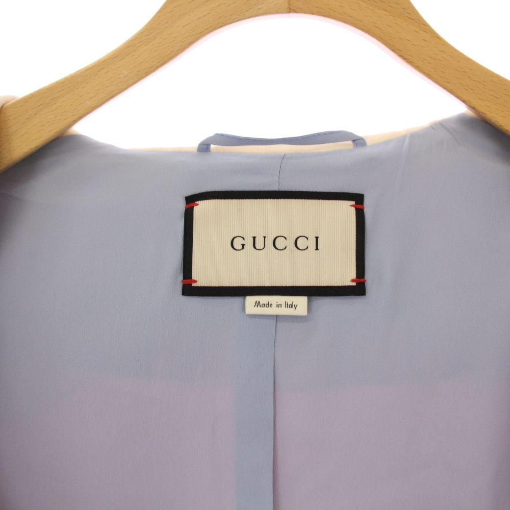 ［GUCCI］クロップドジャケット Gucci GGロゴ クロップドジャケット | ブラウン | FARFETCH JP