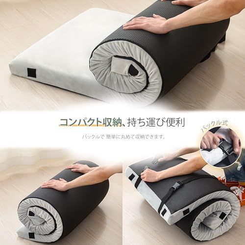  車中泊 ごろ寝マット 28 D コット 防水加工 防菌防臭 滑り止め 低反発マットレス 体圧分散 厚み5 cm お昼寝マット 折り畳み バックル 丸めて収納 来客用布団 テント泊 ソロキャン 防災用 180 68 5 枕付属なし m b 2734 f 30 その他 キッチン 食器