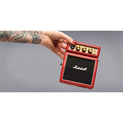  Marshall ミニアンプ レッド MS 2 R 電池 アダプター両対応 ヘッドホンジャック装備 m 568 e 9 d 57 その他 キッチン 食器