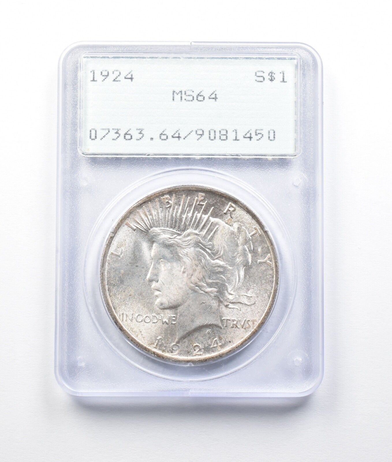 アメリカ ピースダラー銀貨 1924年 PCGS MS64 1924年 ピースシルバードル MS64 PCGS ラトラー *7943 - メルカリ