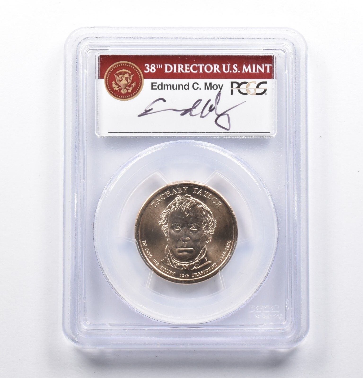 MS68 (2009) ザカリー・テイラー $1 エッジエラー 文字欠落 Moy PCGS