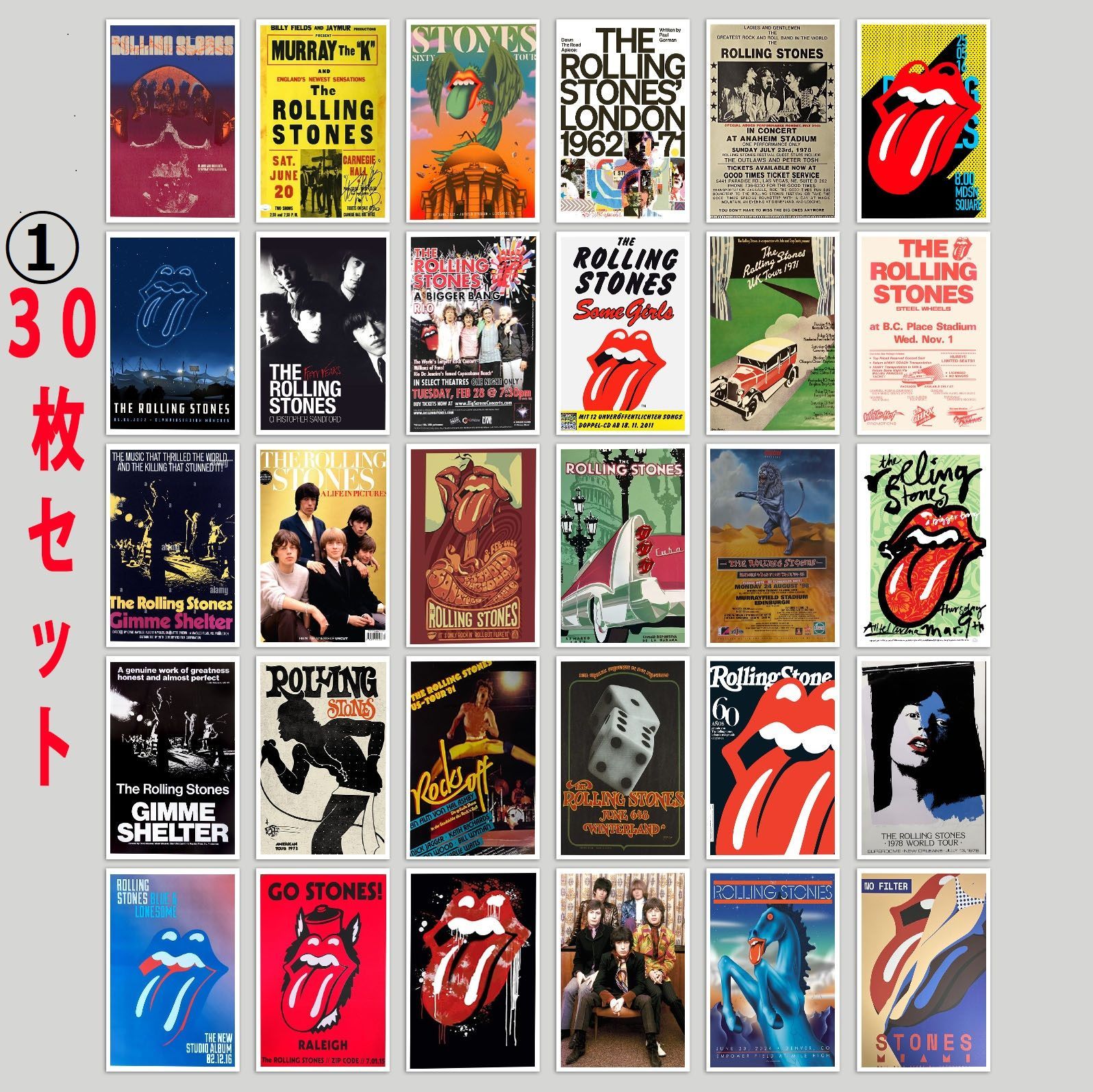 3種類 ザ・ローリング・ストーンズ The Rolling Stones ステッカー 30