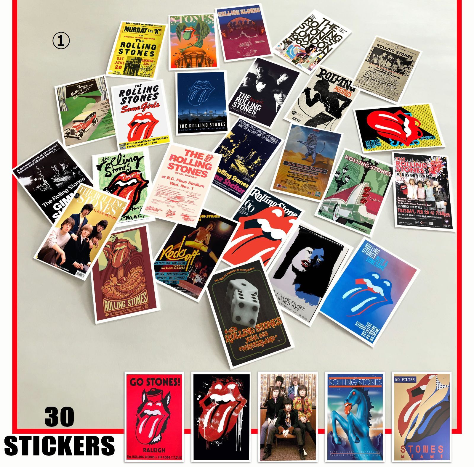 3種類 ザ・ローリング・ストーンズ The Rolling Stones ステッカー 30