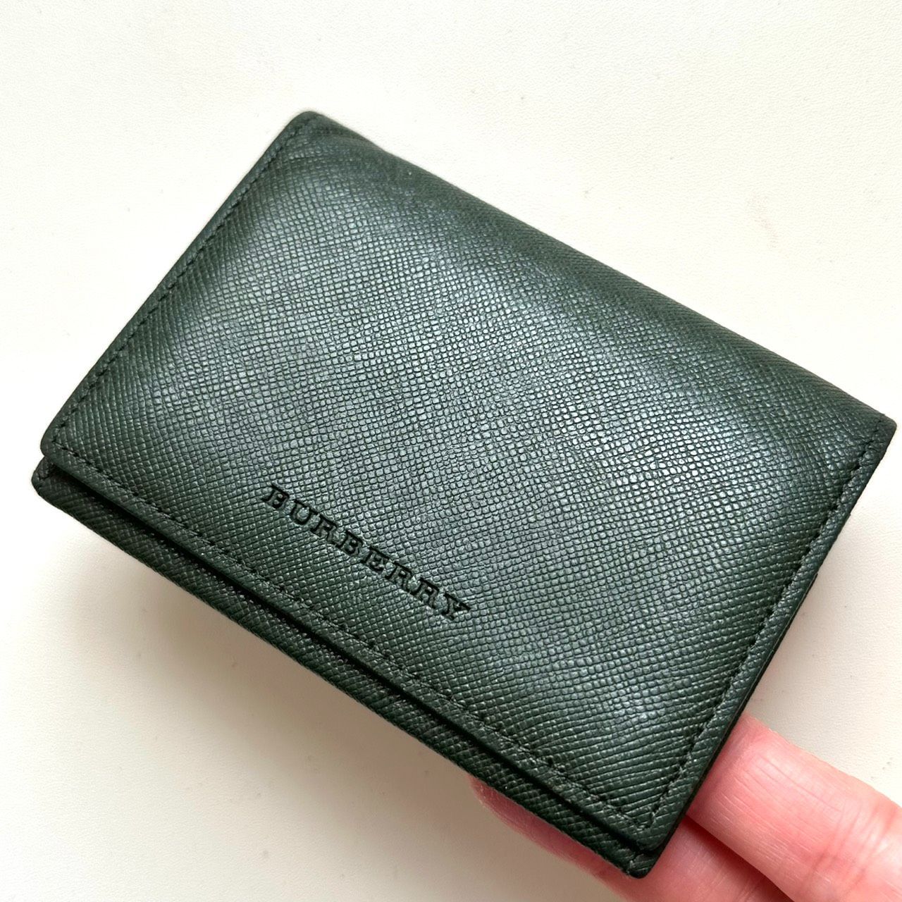 バーバリー Burberry グリーン 緑 名刺入れ カードケース レザー 楽天