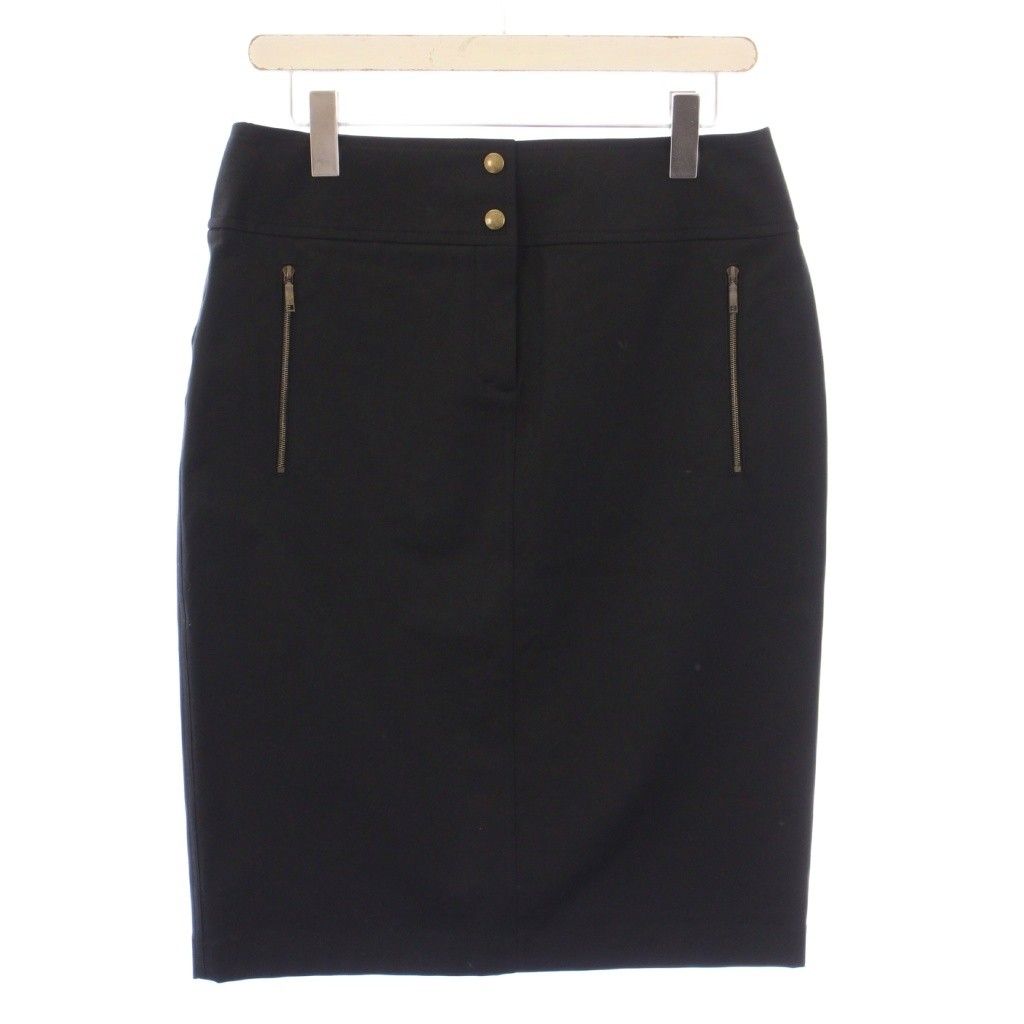 セリーヌ CELINE タイトスカート ひざ丈 ジップフライ ストレッチ