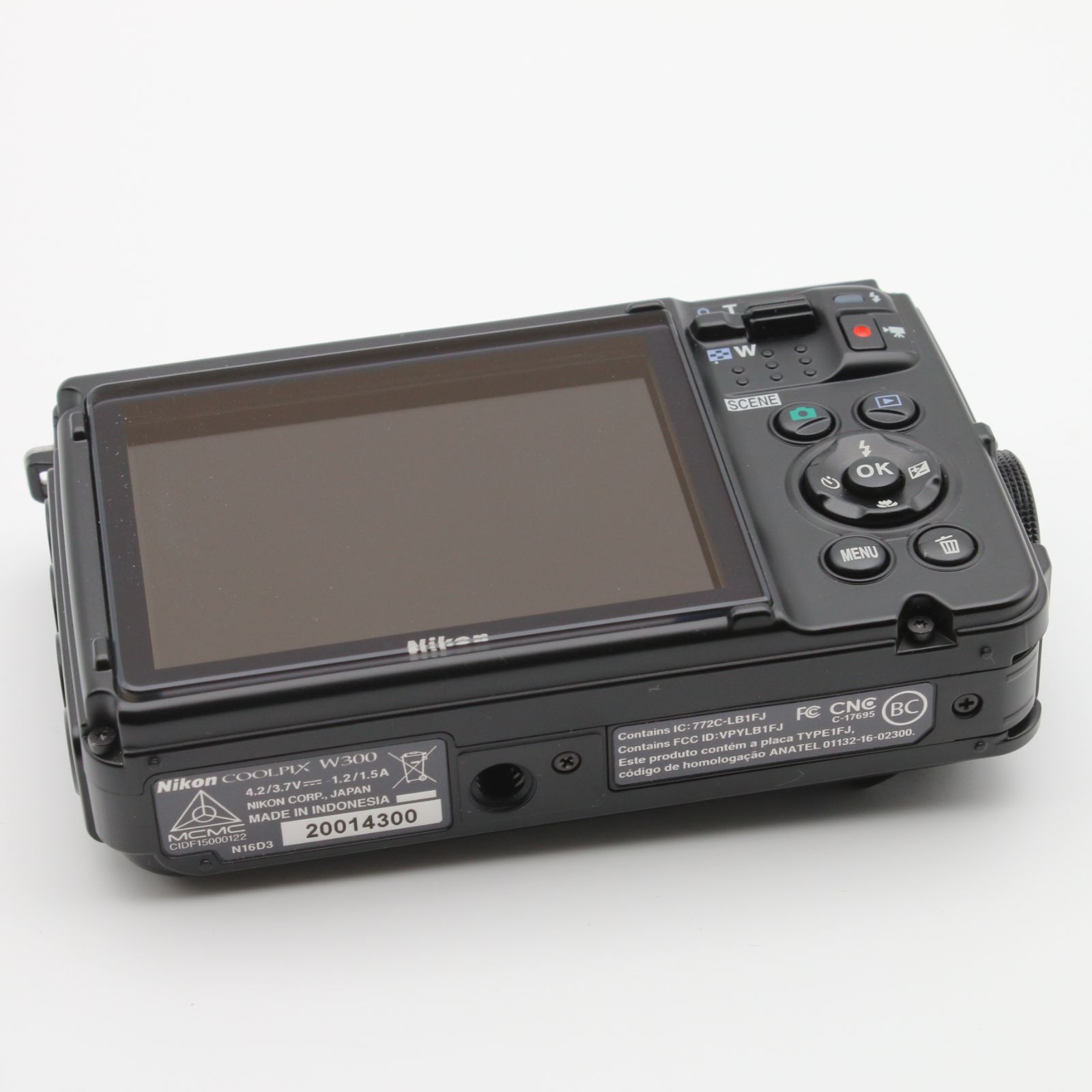 極上品】 Nikon COOLPIX W300 ブラック 防水 1605万画素 耐寒 防塵