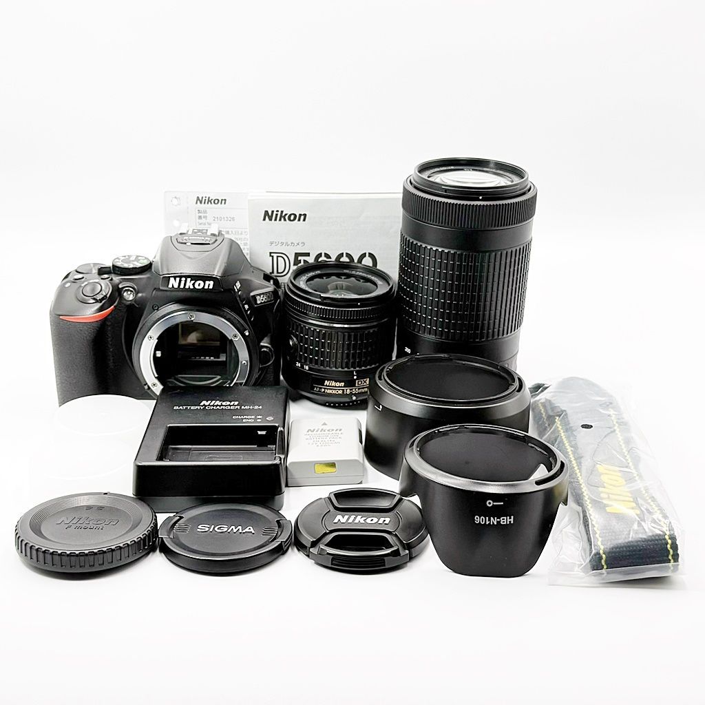 ニコン Nikon D5600 ダブルズームキット 一眼レフ カメラ 中古 - メルカリ