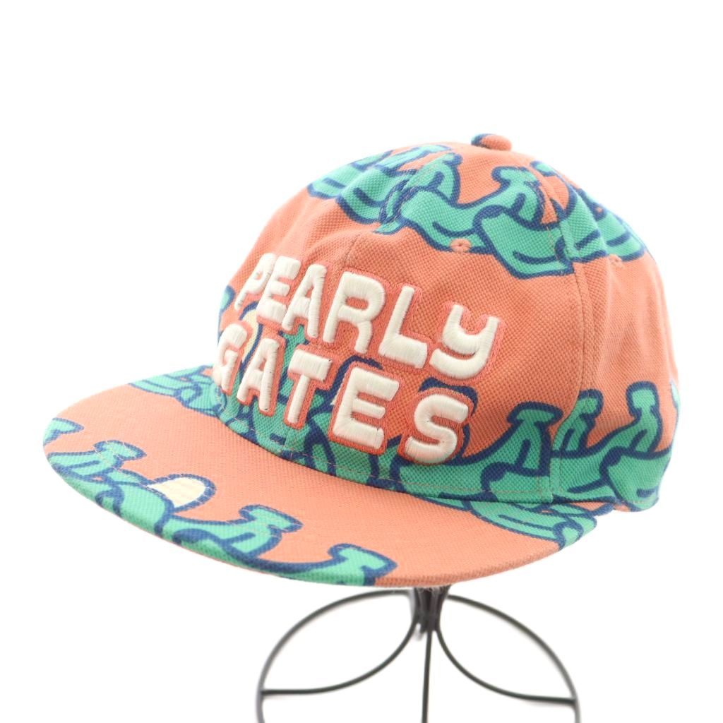 パーリーゲイツ PEARLY GATES キャップ 帽子 オレンジ グリーン 緑