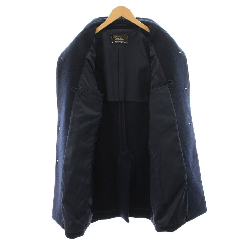 フォーワンセブンバイエディフィス 417byEDIFICE コート スタンドカラー ロング丈 カシミヤ混 アウター XL 紺 ネイビー 18020312300330 /AN44
