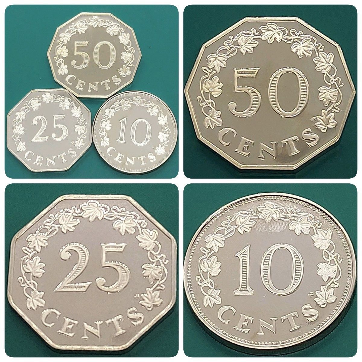 マルタ 硬貨セット 1979年 50セント 25セント 10セント おまとめ3点