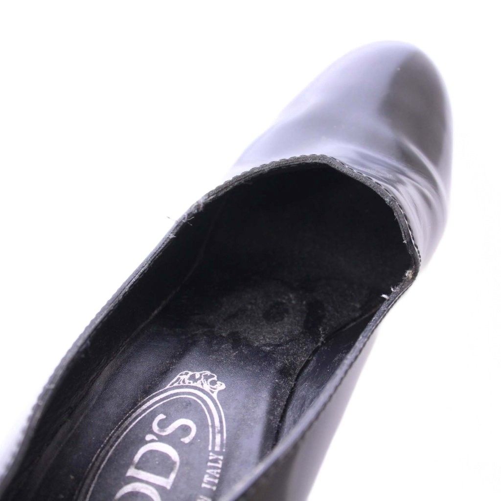 トッズ TOD'S パンプス チャンキーヒール ハイヒール レザー 37.5