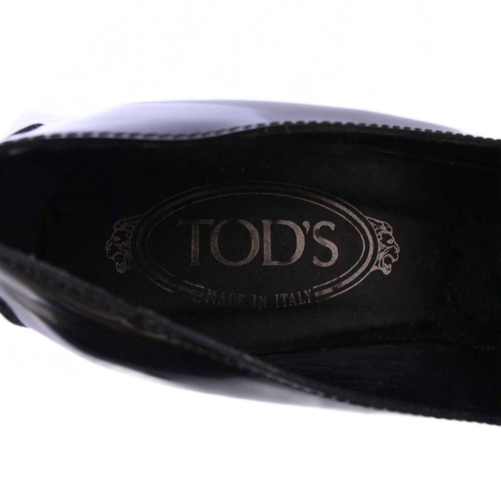 トッズ TOD'S パンプス チャンキーヒール ハイヒール レザー 37.5