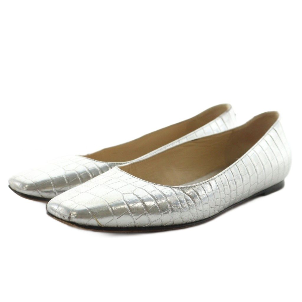 jimmy choo mirele flat サイズ37 ジミーチュウ JIMMY CHOO ミレイユ MIRELE FLAT パンプス スクエアトゥ